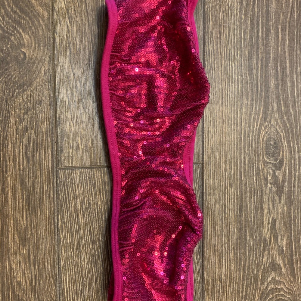 Sparkle Hot Pink Bandeau from Pac Sun